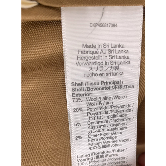 Madewell Lynnford Coat Hooded Wool Blend Winter Classic Trench Camel Plus 3X - Picture 12 of 16